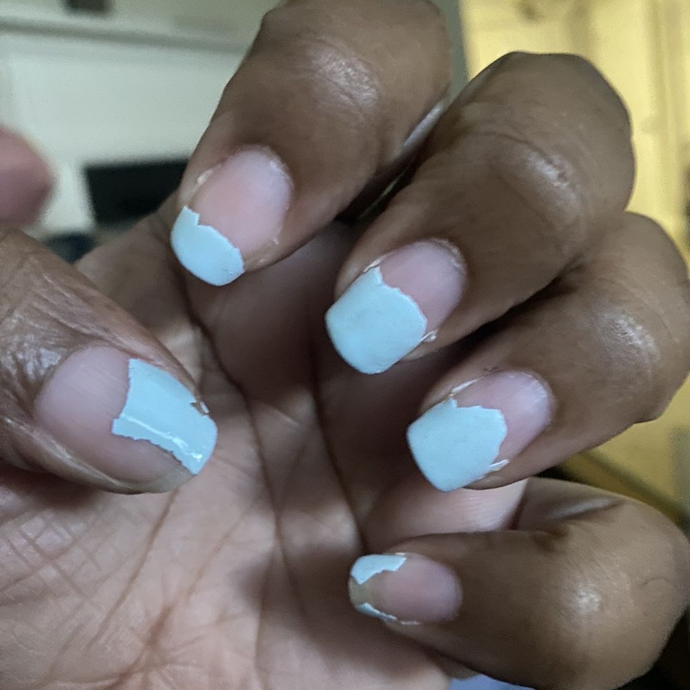 Noire The Nail Bar - Peeled gel polish less than one week after manicure. - Nail Salons Near Me - Pigeon Forge, Tennessee Noire The Nail Bar - Peeled gel polish less than one week after manicure. - Nail Salons Near Me - Pigeon Forge, Tennessee