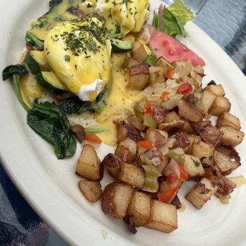 Fresh Harvest Cafe - Egg Benedict with veggies - Cafes Near Me - Florence, Oregon Fresh Harvest Cafe - Egg Benedict with veggies - Cafes Near Me - Florence, Oregon