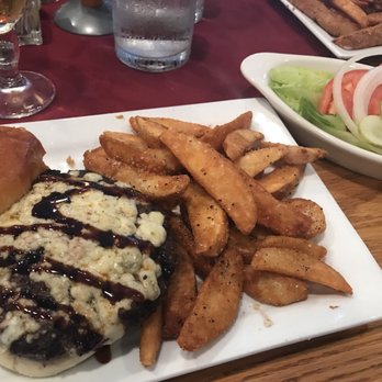 Grand Cru - Back and Bleu burger with reduced balsamic drizzle... - New American Near Me - Columbia, Missouri