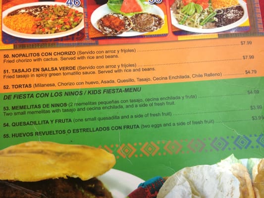 Menu photo 3 El Fortin Restaurant Fullerton, CA
