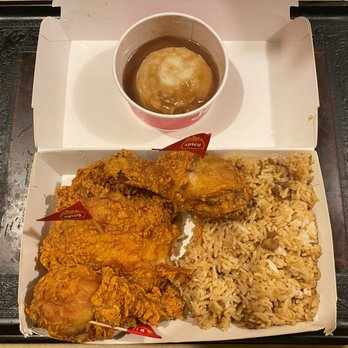 Jollibee - My 3 piece Spicy Chickenjoy with mashed potatoes and Adobe rice - Chicken Shop Near Me - Las Vegas, Nevada Jollibee - My 3 piece Spicy Chickenjoy with mashed potatoes and Adobe rice - Chicken Shop Near Me - Las Vegas, Nevada