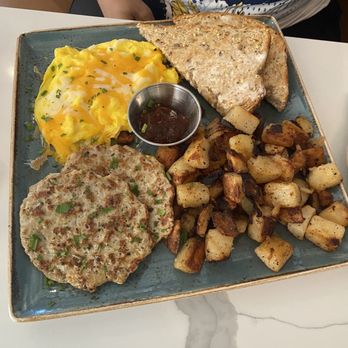 First Watch - Traditional breakfast with chicken sausage - Breakfast & Brunch Near Me - Kennesaw, Georgia First Watch - Traditional breakfast with chicken sausage - Breakfast & Brunch Near Me - Kennesaw, Georgia