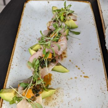 Lamella Tavern - Hamachi Avocado Wedge, so good!! - Cocktail Bars Near Me - San Jose, California