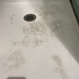 Shower floor.