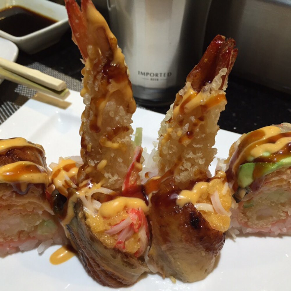 Sakura Japanese Restaurant - Part of the "Paradise" roll we named. The crunchy shrimp heads were awesome as well - Japanese Near Me - Chippewa Falls, Wisconsin Sakura Japanese Restaurant - Part of the "Paradise" roll we named. The crunchy shrimp heads were awesome as well - Japanese Near Me - Chippewa Falls, Wisconsin