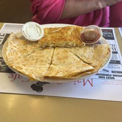Main Street Cafe - quesadilla with hashbrowns