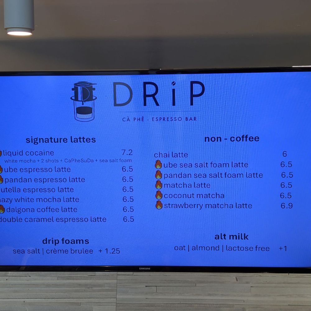 DRiP Cà Phê - Menu pt2 - Coffee & Tea Near Me - Annandale, Virginia DRiP Cà Phê - Menu pt2 - Coffee & Tea Near Me - Annandale, Virginia