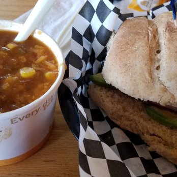Blue Water Bakery - Cup of vegetarian chili with veggie sandwich - Bakeries Near Me - Grand Lake, Colorado Blue Water Bakery - Cup of vegetarian chili with veggie sandwich - Bakeries Near Me - Grand Lake, Colorado