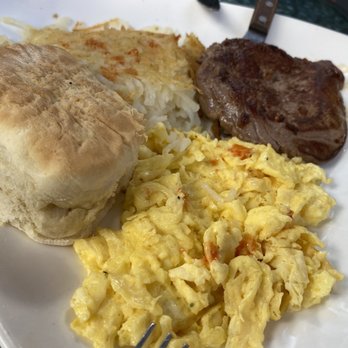 Samaria Cafe - Steak & eggs with a freshly baked biscuit - Breakfast & Brunch Near Me - Tampa, Florida Samaria Cafe - Steak & eggs with a freshly baked biscuit - Breakfast & Brunch Near Me - Tampa, Florida