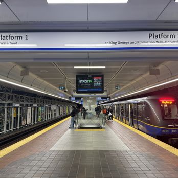 Metrotown SkyTrain Station - Platform signs~ - Metro Stations Near Me - Burnaby, British Columbia