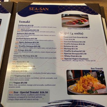 Sea-San Sushi Bar - A la carte menu 2 - Sushi Bars Near Me - Orlando, Florida Sea-San Sushi Bar - A la carte menu 2 - Sushi Bars Near Me - Orlando, Florida