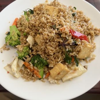 Thai Chef 9 - Basil Fried Rice with Tofu - Thai Near Me - Rock Springs, Wyoming Thai Chef 9 - Basil Fried Rice with Tofu - Thai Near Me - Rock Springs, Wyoming