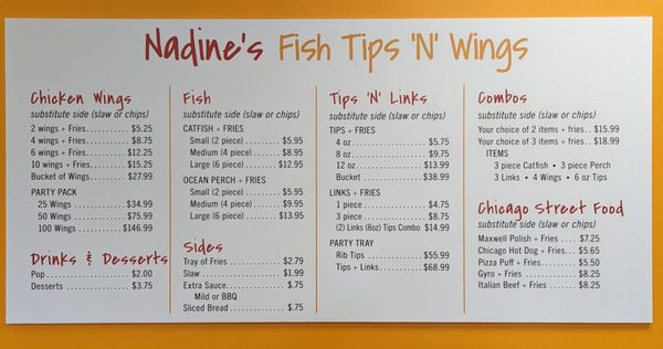 Menu photo 2 Nadine's Fish Tips N' Wings Holland, MI