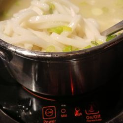 I had the udon noodles with miso broth i believe, they were both good the texture of the noodle are not for me but I did eat them.