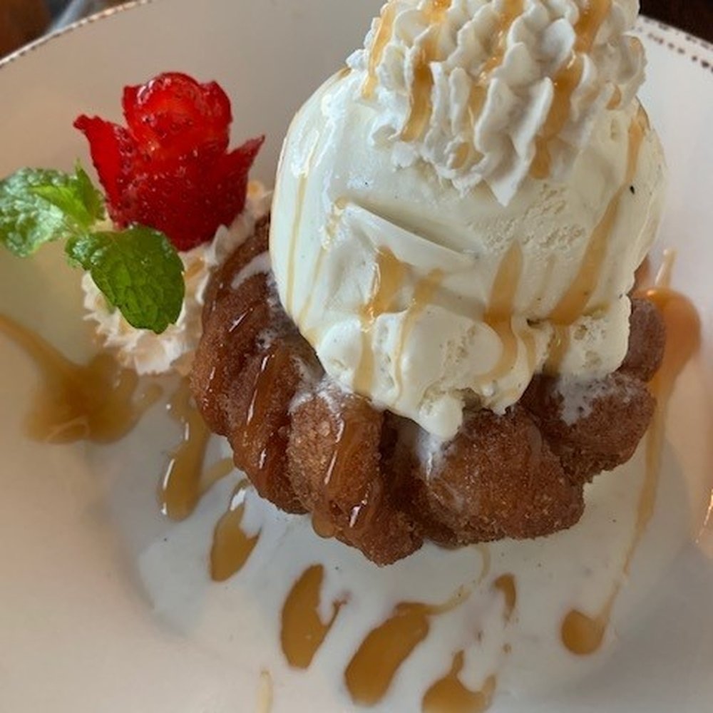 El Adobe - Best Birthday Dessert Ever! Churro with ice cream and caramel sauce! - Latin American Near Me - San Juan Capistrano, California El Adobe - Best Birthday Dessert Ever! Churro with ice cream and caramel sauce! - Latin American Near Me - San Juan Capistrano, California