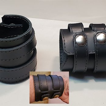 Moose Leather - Two-strap leather wristbands - Leather Goods Near Me - San Diego, California