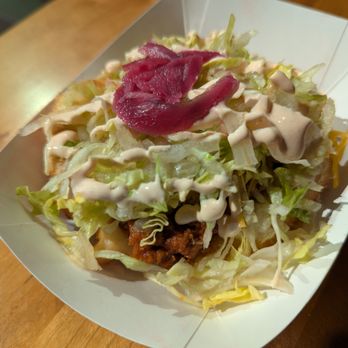 Off the Rez - Beef Chili Indian Taco - Food Trucks Near Me - Seattle, Washington Off the Rez - Beef Chili Indian Taco - Food Trucks Near Me - Seattle, Washington