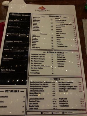 Menu photo 3 Top of Cebu Cebu City, CEB