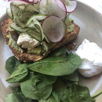 The Fine Food Store - Avo toast- tons of veggies but not a ton of flavor - Cafes Near Me - The Rocks, NSW