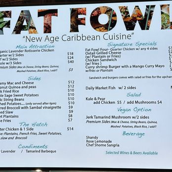 Fat Fowl - Menu - Caribbean Near Me - Brooklyn, New York