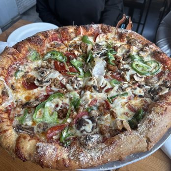 Mellow Mushroom Brier Creek - Create your own: Pepperoni, Veggies and Sausage. - Pizza Near Me - Raleigh, North Carolina
