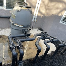 Their valves first one right next to filter, and the two to the left