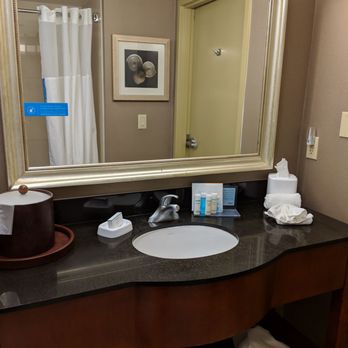 Hampton Inn Visalia - Decent size sink water pressure was low on sink and shower. - Hotels Near Me - Visalia, California Hampton Inn Visalia - Decent size sink water pressure was low on sink and shower. - Hotels Near Me - Visalia, California