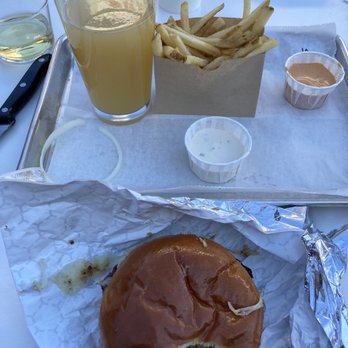 Wyld Child - Wyld Child burger, fries with malt vinegar sauce and a beer - Burgers Near Me - Boise, Idaho Wyld Child - Wyld Child burger, fries with malt vinegar sauce and a beer - Burgers Near Me - Boise, Idaho