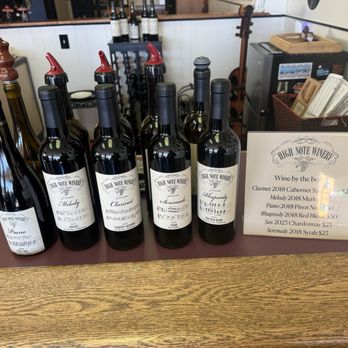 High Note Winery Tasting Room - Available wines. - Wine Tasting Room Near Me - Crescent City, California High Note Winery Tasting Room - Available wines. - Wine Tasting Room Near Me - Crescent City, California