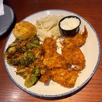 Red Lobster - Parrot Isle Jumbo Coconut Shrimp with Mashed Potatoes and Crispy Brussels Sprouts - Seafood Near Me - Kearney, Nebraska Red Lobster - Parrot Isle Jumbo Coconut Shrimp with Mashed Potatoes and Crispy Brussels Sprouts - Seafood Near Me - Kearney, Nebraska