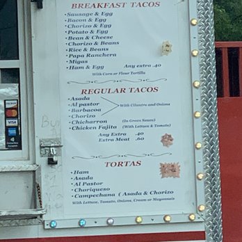 Tacos jose's - a menu on a food truck - Food Trucks Near Me - New Braunfels, Texas