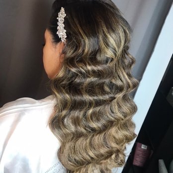 Tania Hair & Makeup Studios - Hair color with highlights and Hollywood waves for my wedding day. - Makeup Artists Near Me - Glendale, California Tania Hair & Makeup Studios - Hair color with highlights and Hollywood waves for my wedding day. - Makeup Artists Near Me - Glendale, California
