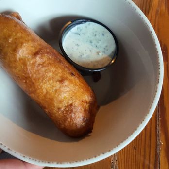 Union Public House - Shrimp and fish hot dog - New American Near Me - Pensacola, Florida