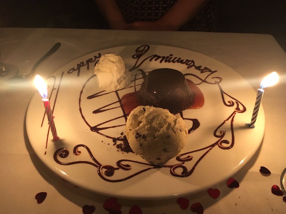 Warm Chocolate Budino as our special anniversary dessert Yelp