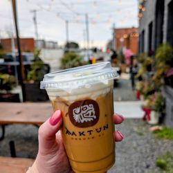 Aaktun Coffee & Bar - Iced dulce de leche latte with cold foam - lifewithhanny