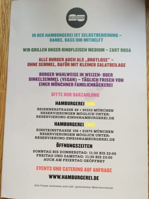 Menu photo 8 Hamburgerei Munich, BY Menu photo 8 Hamburgerei Munich, BY