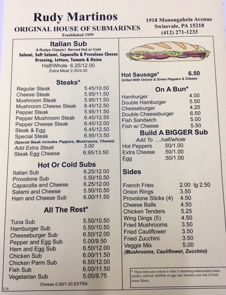 Rudy Martino Original House of Submarines