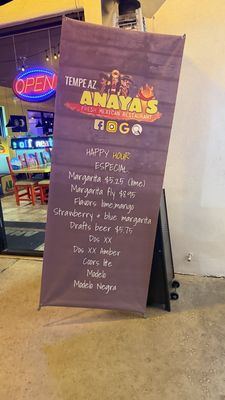 Menu photo 1 Anayas Tempe, AZ