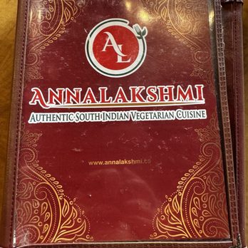 Annalakshmi - Menu cover - Vegetarian Near Me - Toronto, Ontario