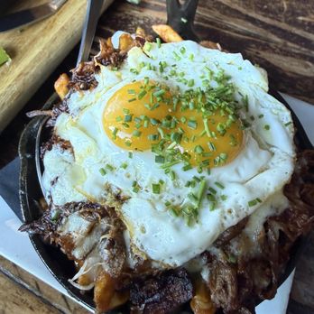 The Brixton - Short Rib Poutine w/ egg - Gastropubs Near Me - Santa Monica, California