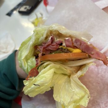 Astro Burger - Lettuce-wrapped pastrami Burger with cheese - Burgers Near Me - West Hollywood, California