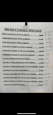 Menu photo 3 Mickey's Restaurant Pageland, SC