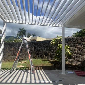 Anytime Construction Services - Pergola with retractable shades - Handyman Near Me - Gatesville, Texas