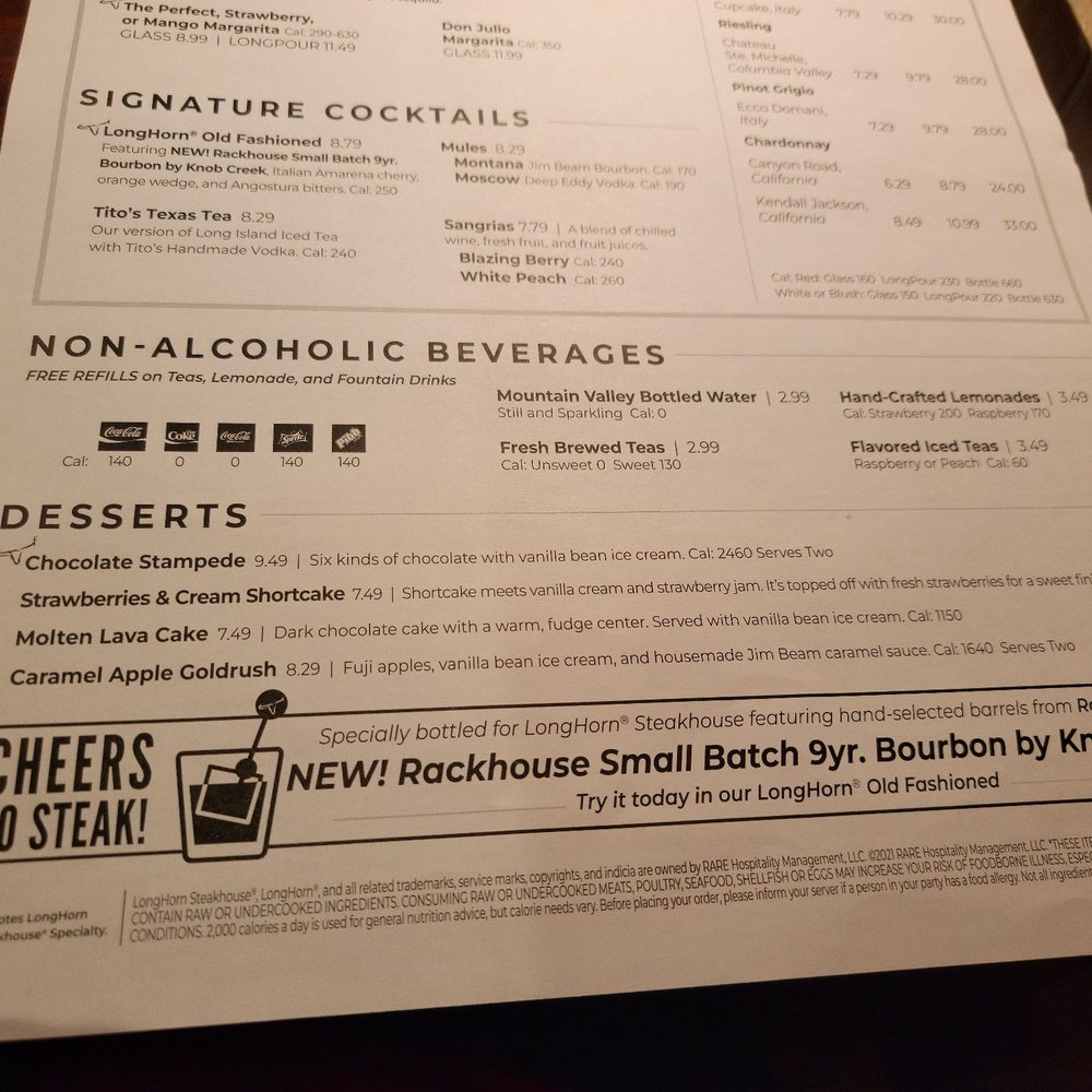 LongHorn Steakhouse - MENU - Steakhouses Near Me - Omaha, Nebraska LongHorn Steakhouse - MENU - Steakhouses Near Me - Omaha, Nebraska