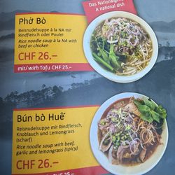 Pho Na - Menu