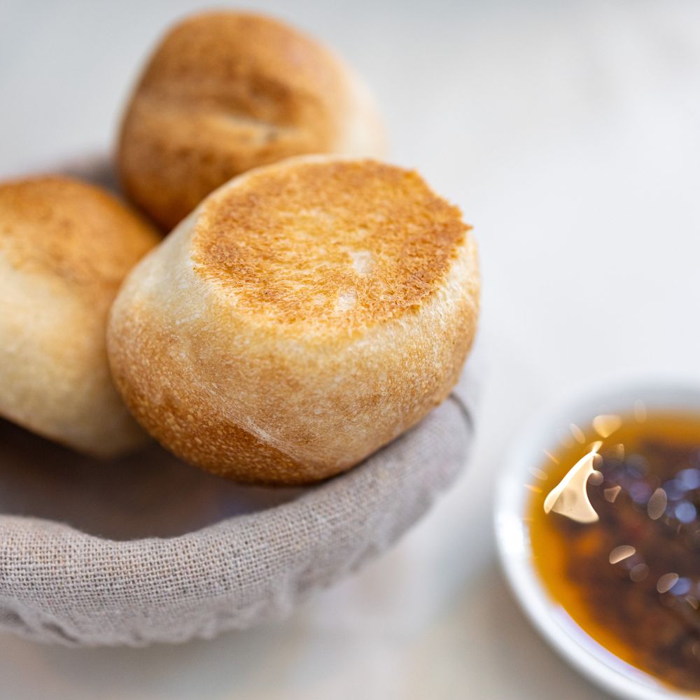 Elia - Complimentary fresh-baked Rolls w/ Tapenade ($0) - Mediterranean Near Me - Campbell, California