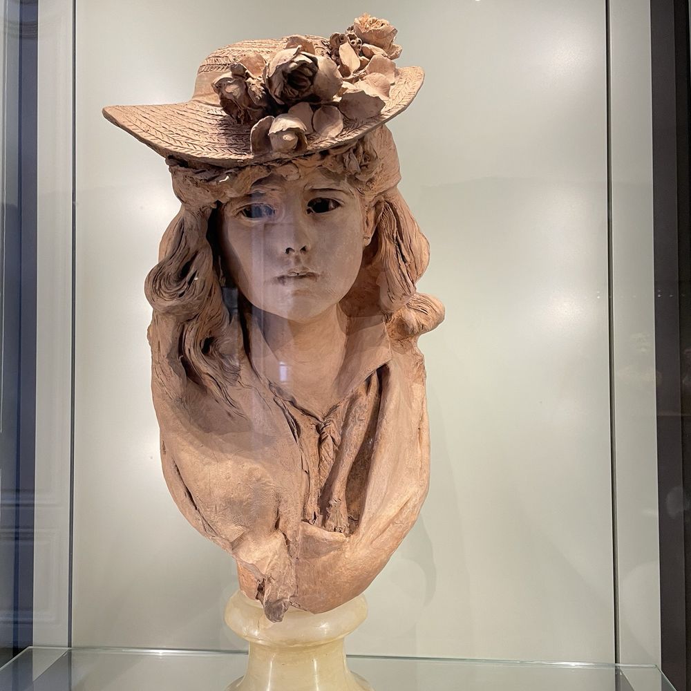 A haunting and delicate portrait bust