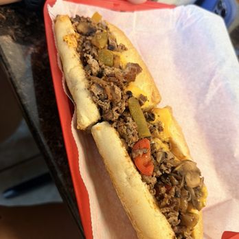 Cheesesteak & Grill Stop - Mushroom and grilled onion Cheesesteak - Chicken Wings Near Me - Folsom, California