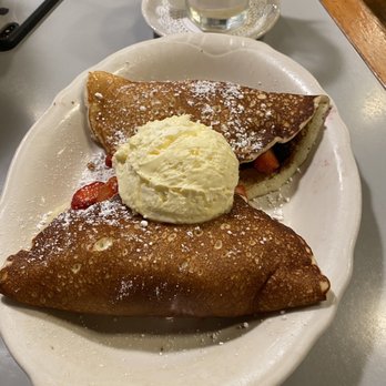 Maltby Cafe - Swedish Pancakes with seasonal fruit and crime fraise. Yum!!! - American Near Me - Snohomish, Washington Maltby Cafe - Swedish Pancakes with seasonal fruit and crime fraise. Yum!!! - American Near Me - Snohomish, Washington
