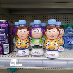 Dollar General - Baby Buzz and Woody Evian Water bottles. $1